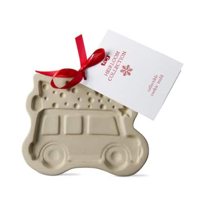 Car Heirloom Stoneware Cookie Mold Stamp Decoration, Dishwasher Safe