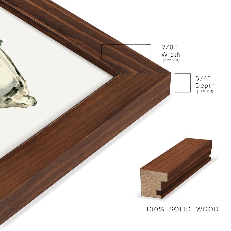 Neutral Oyster Study IV -Framed Print w/glass-Cherry Red