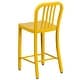 preview thumbnail 23 of 116, 2 Pack 24'' High Metal Indoor-Outdoor Counter Height Stool w/ Vertical Slat Back