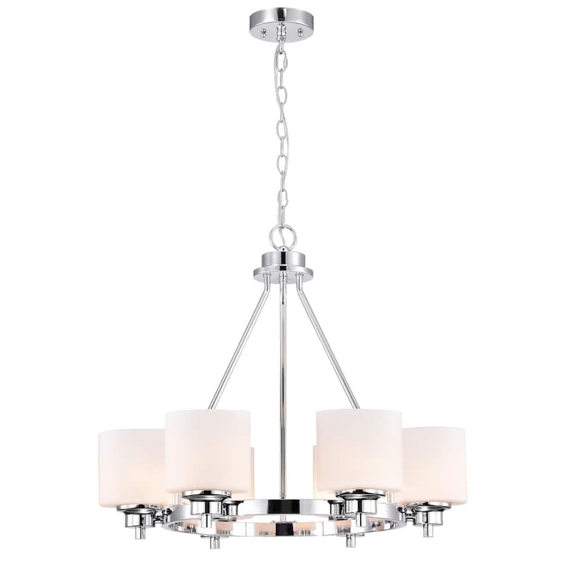 Transitional 6-light Chandleier - Chrome