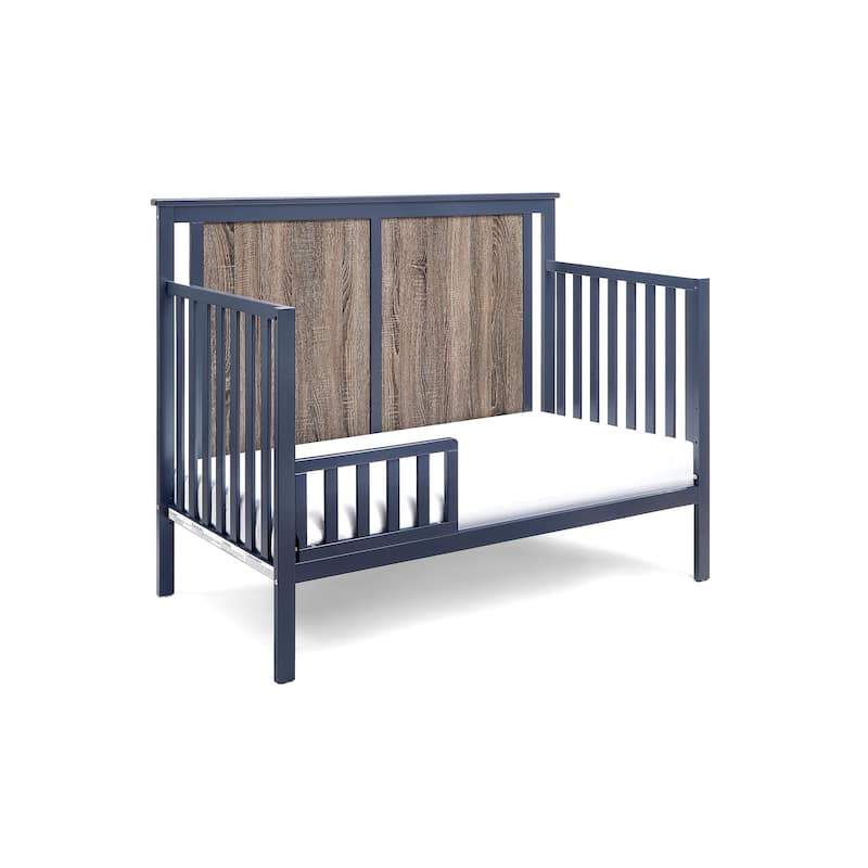 Connelly 4-in-1 Convertible Crib Midnight Blue/Vintage Walnut - Blue+Brown