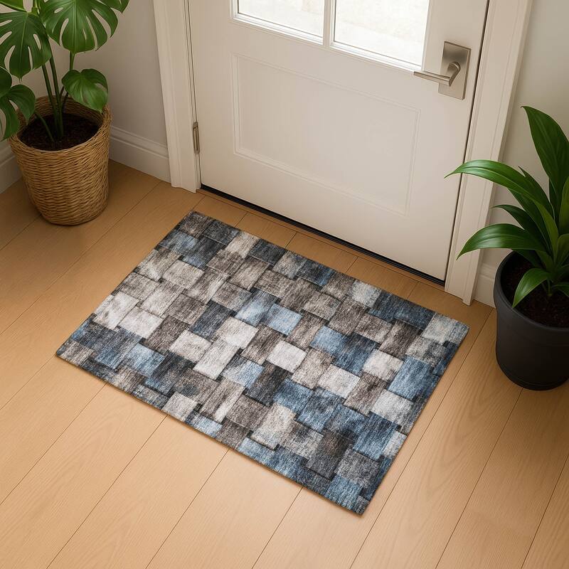 Premium Washable Super Soft Basketweave Mayfield Rug - Taupe - 1'8" x 2'6"