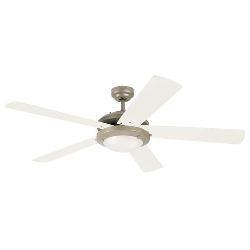 Westinghouse Lighting Comet 52-Inch 5-Blade Indoor Ceiling Fan with Dimmable LED Light Fixture and Frosted Glass