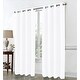 preview thumbnail 4 of 2, Cassi Shimmer Woven Texture Window Curtain Set White