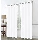 preview thumbnail 3 of 2, Cassi Shimmer Woven Texture Window Curtain White