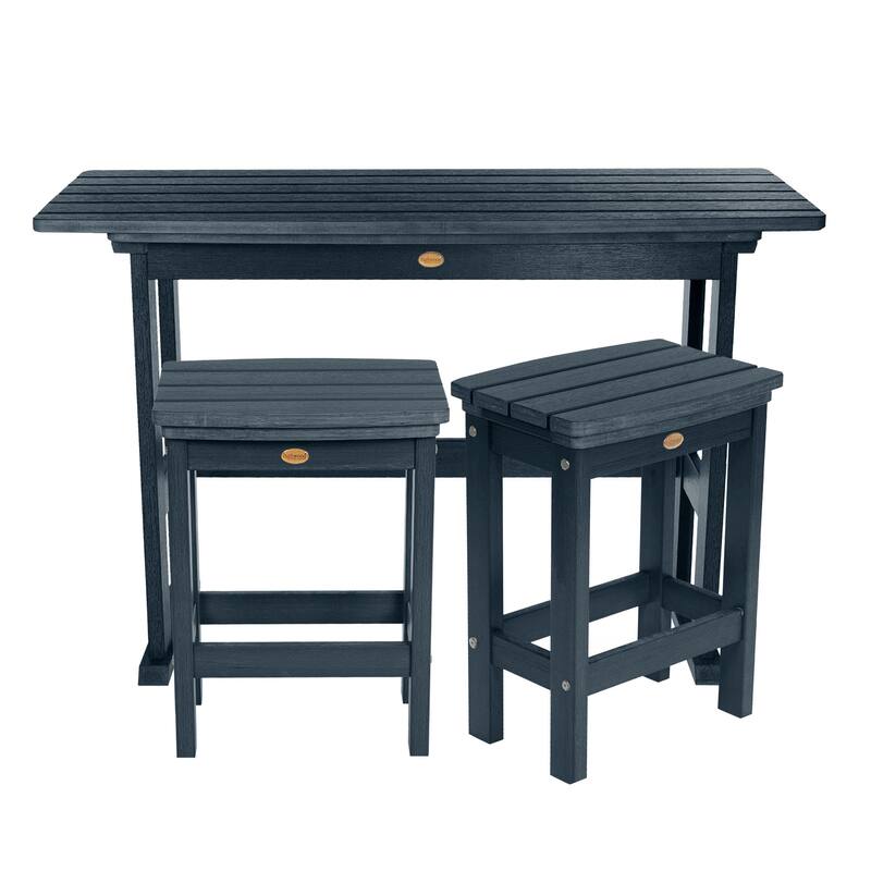HIGHWOOD Lehigh 3-Piece Counter Height Balcony Set - Federal Blue
