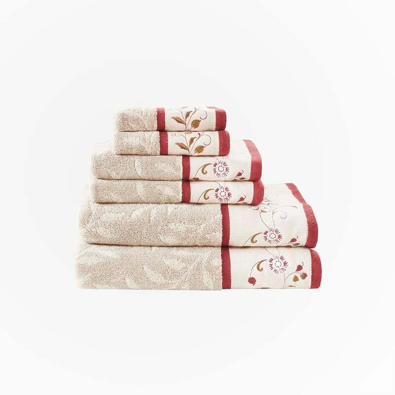 Cotton Jacquard 6 Piece Towel Set