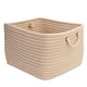 preview thumbnail 5 of 21, Modern Farmhouse Braided Mudroom Storage 12"x10"x8" - Linen