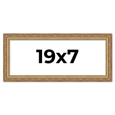 19x7 Frame Red Solid Wood Picture Frame Width 1.75 Inches | Interior Frame Depth 1 13/16 Inches