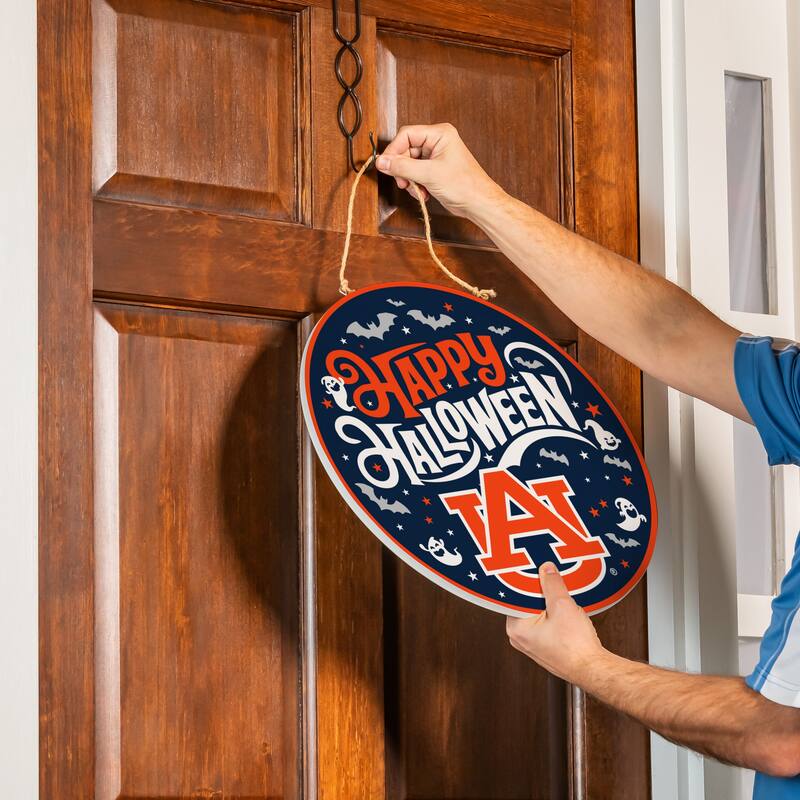 Auburn University 18" x 18" Halloween Door Décor Wall Sign