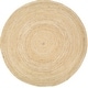 preview thumbnail 21 of 40, Hand-Woven Camino Jute Area Rug 8' Round - Ivory