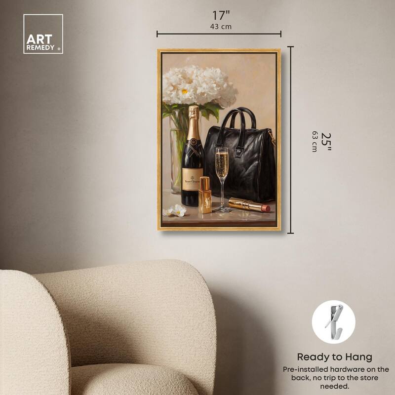Cheers to Lovely Glam Canvas by Art Remedy