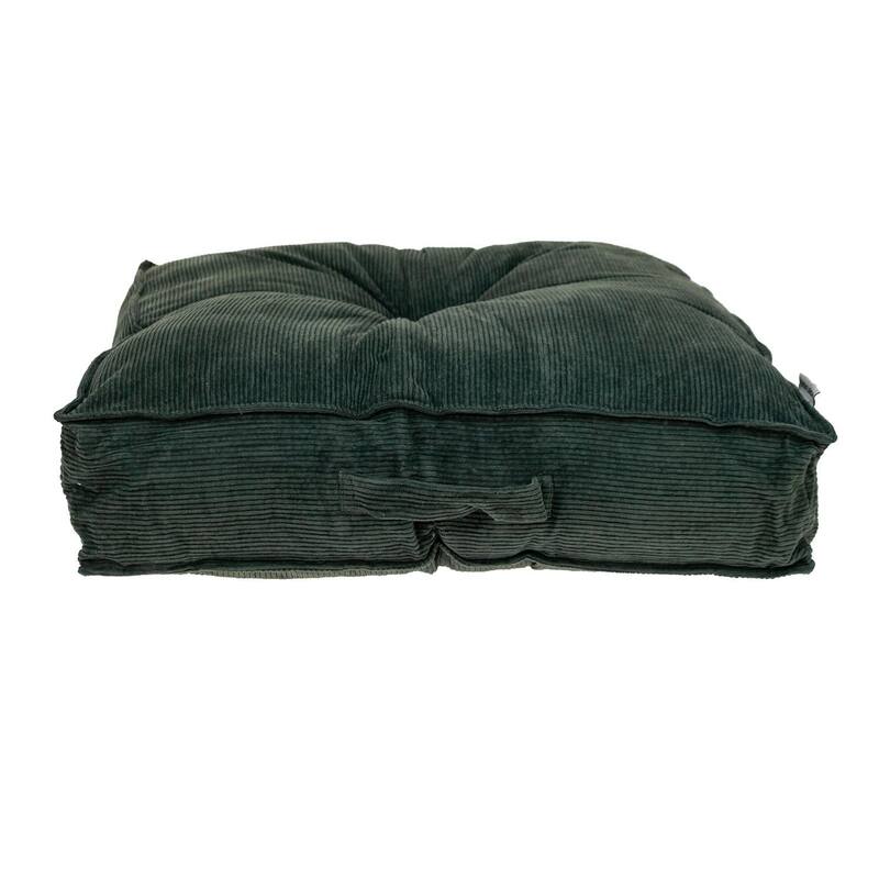 Corduroy Styled Burnt Orange Tufted Floor Pillow