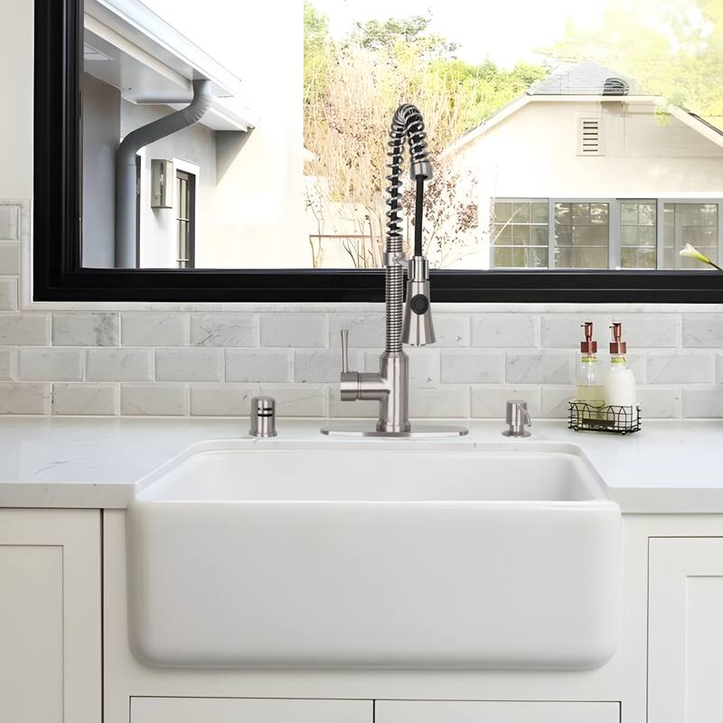 Built in Soap Dispenser Refill from Top with 17 OZ Bottle - 3 Years Warranty