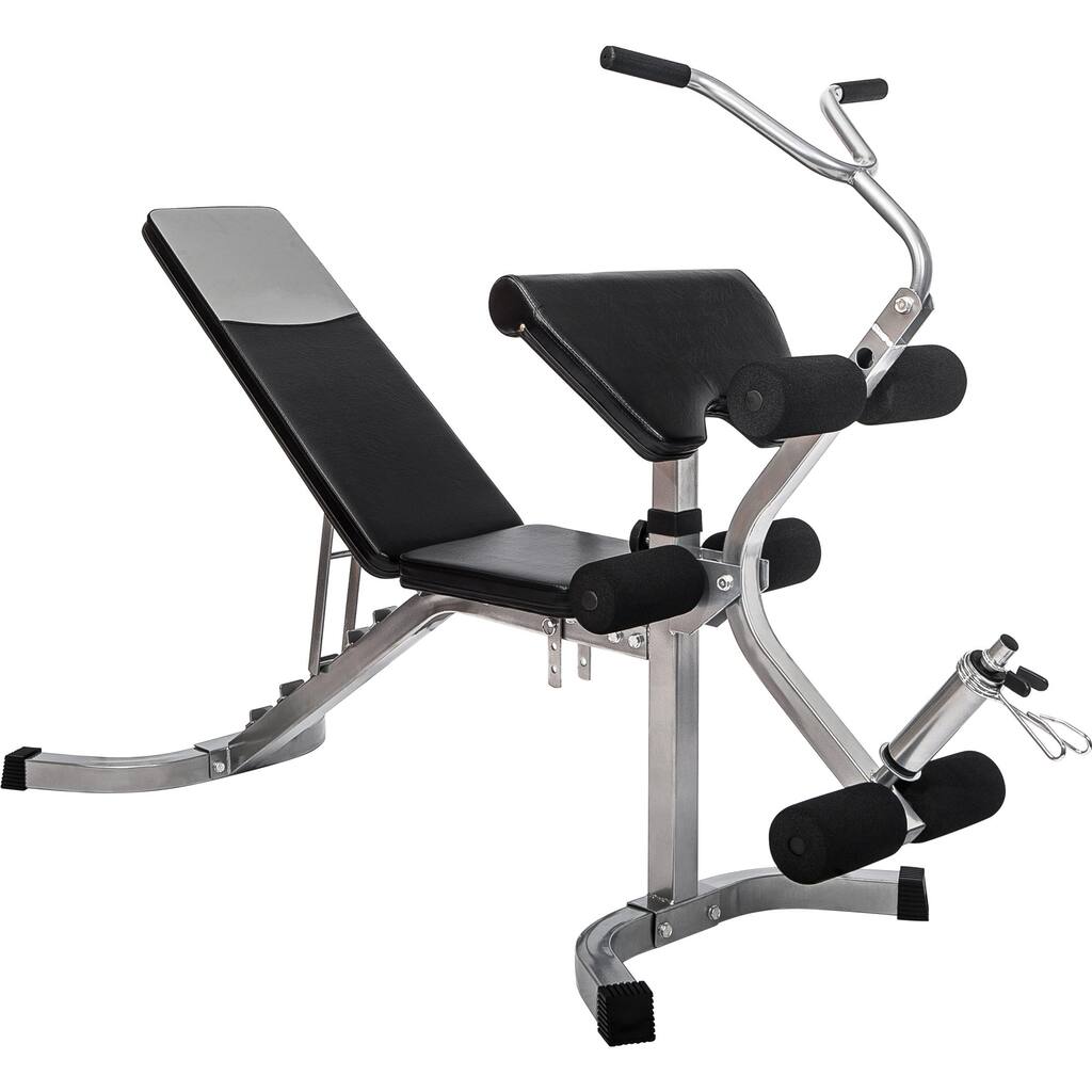 Adjustable Weight Bench with Leg Extension and Preacher Curl