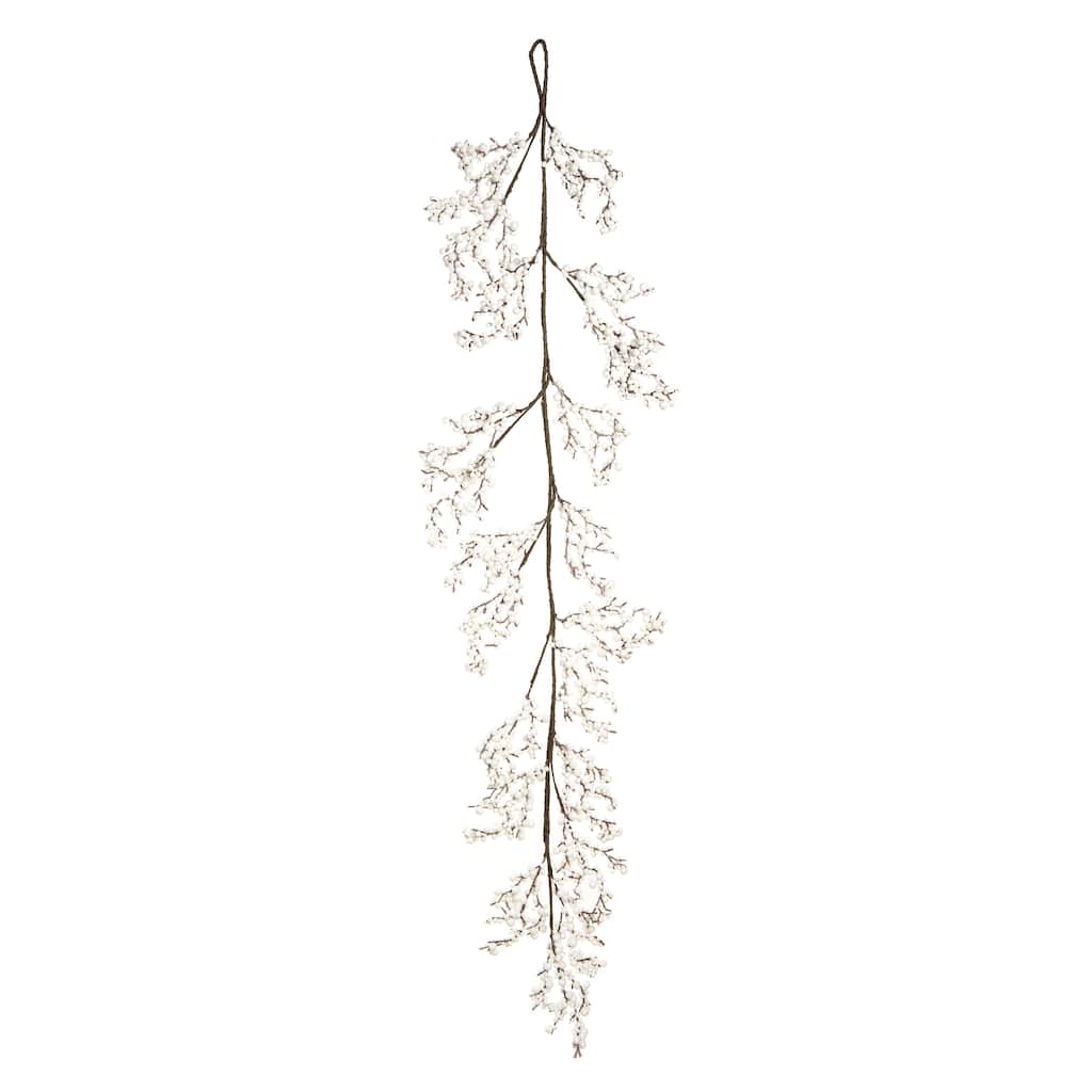 Transpac Foam 60 in. White Christmas Frosted Currant Garland