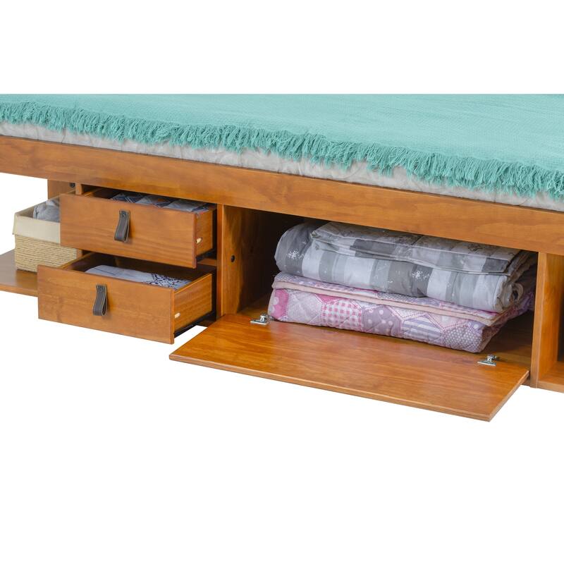Copper Grove Rivne Storage Platform Bed with Drawers and Shelves