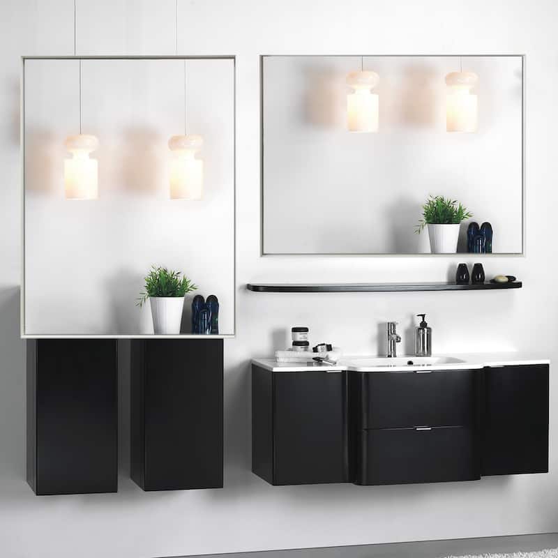 Modern White Beveled Bathroom Vanity Mirror, 40x30 Inch, Rectangular Wall Mirror for Horizontal or Vertical Mounting