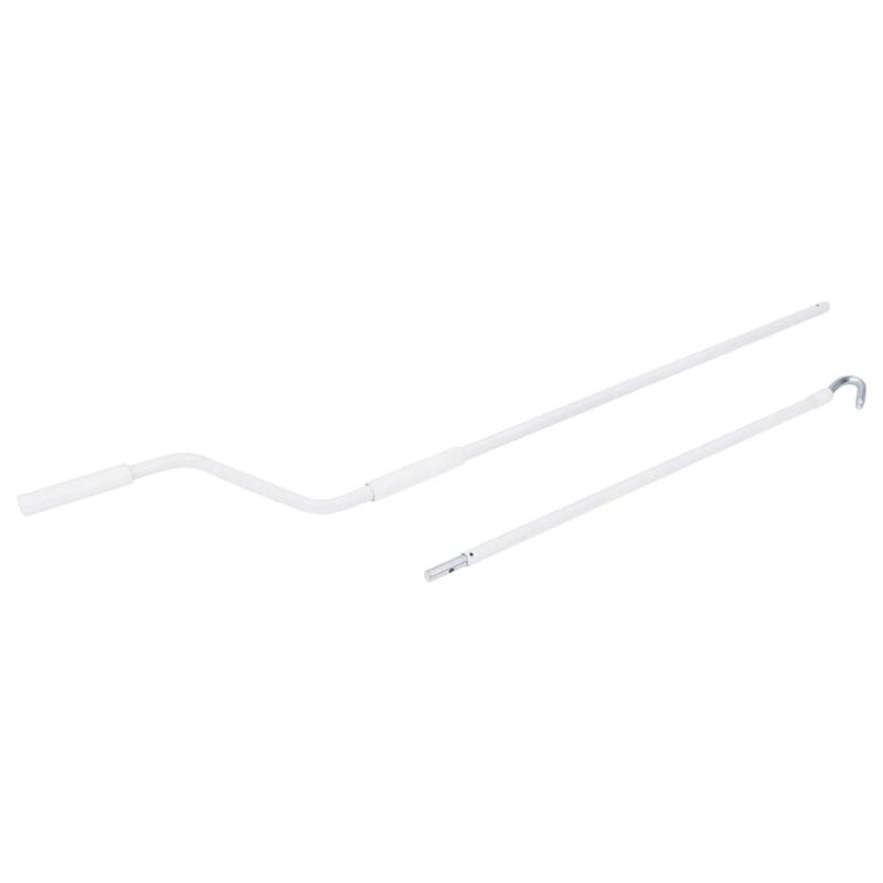 vidaXL Awning Hand Crank White and Silver Steel, Plastic Standard