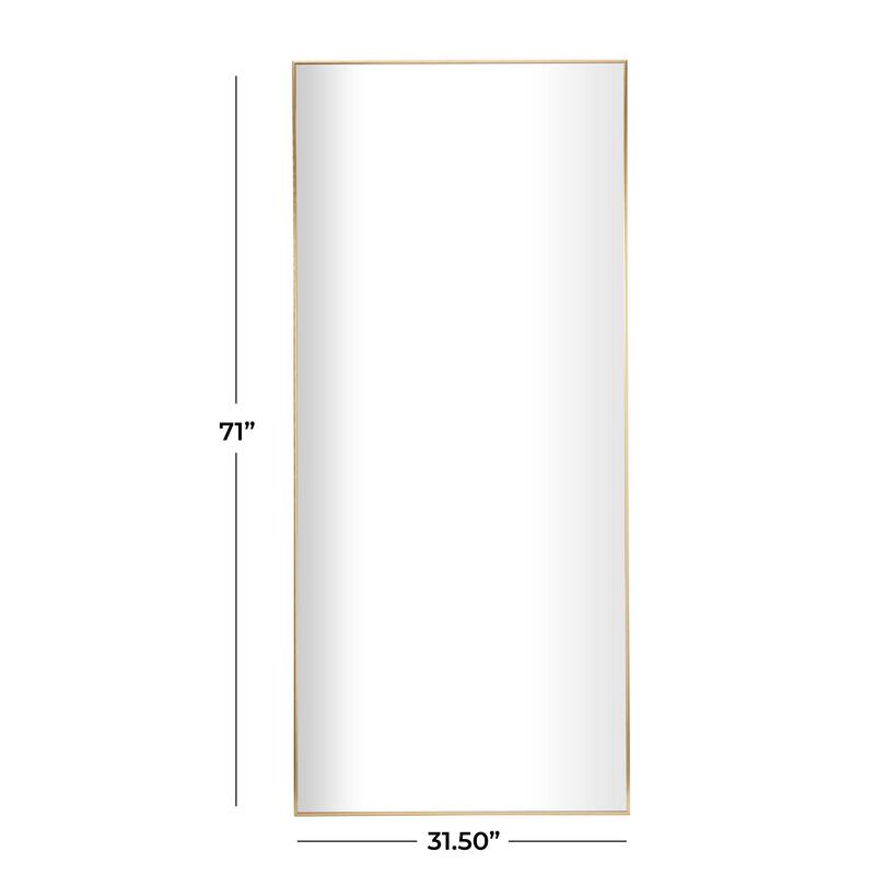 CosmoLiving by Cosmopolitan Gold Metal Room Wall Mirror with Thin Frame