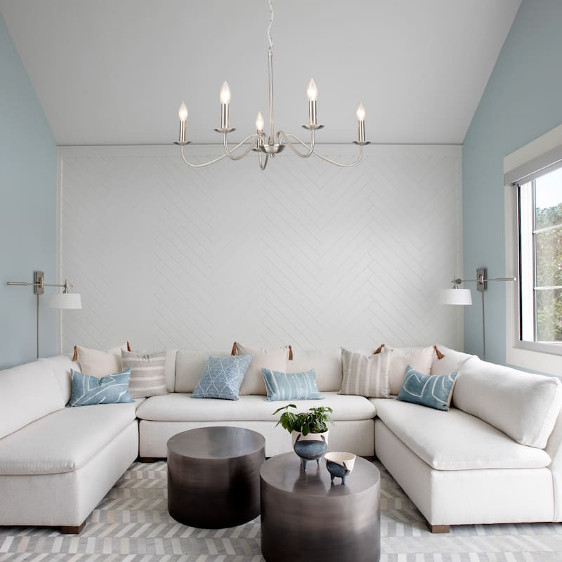 5-Light Farmhouse Chandeliers for Living Room Foyer Hallway Dining Room