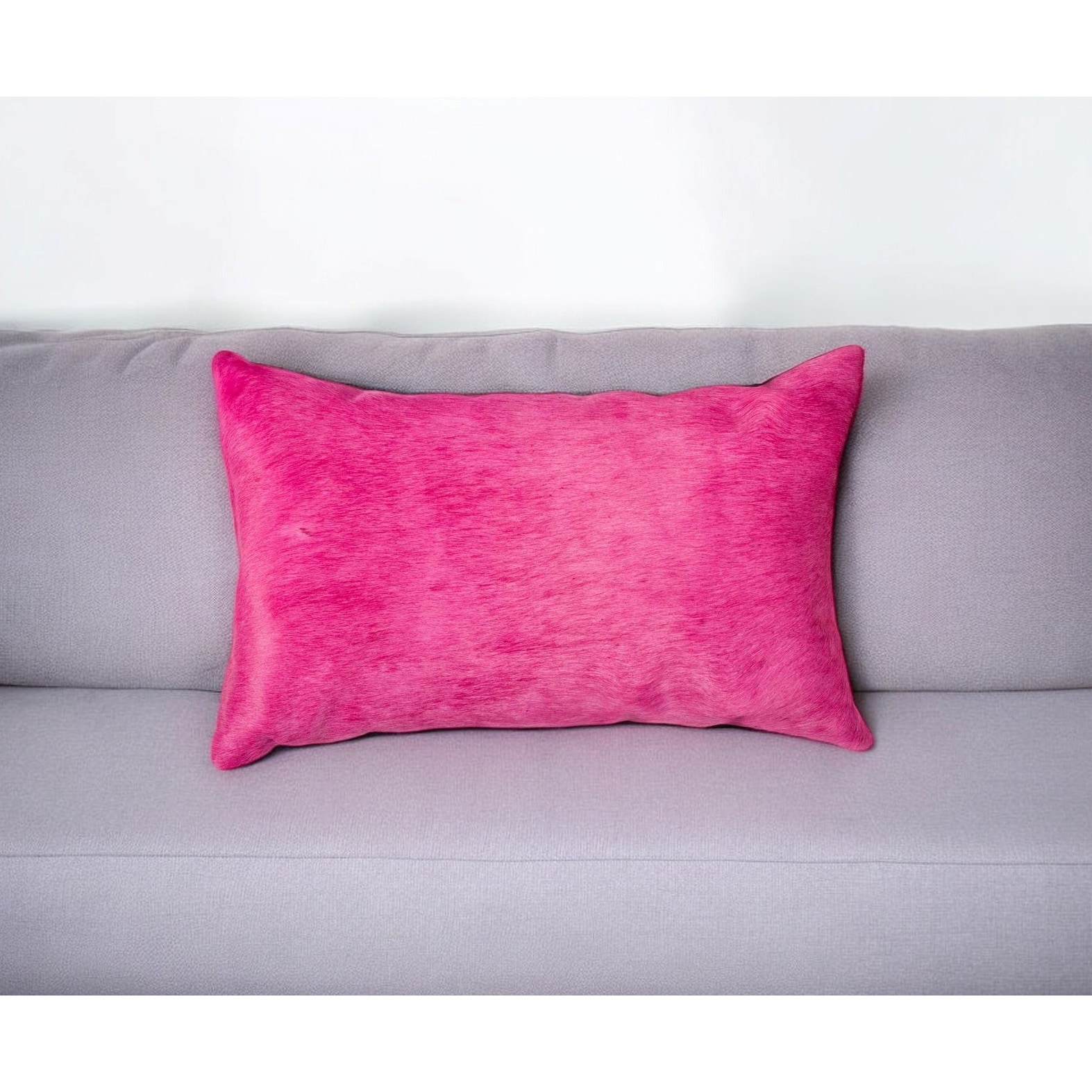 12 X 20 Purple Cowhide Throw Pillow