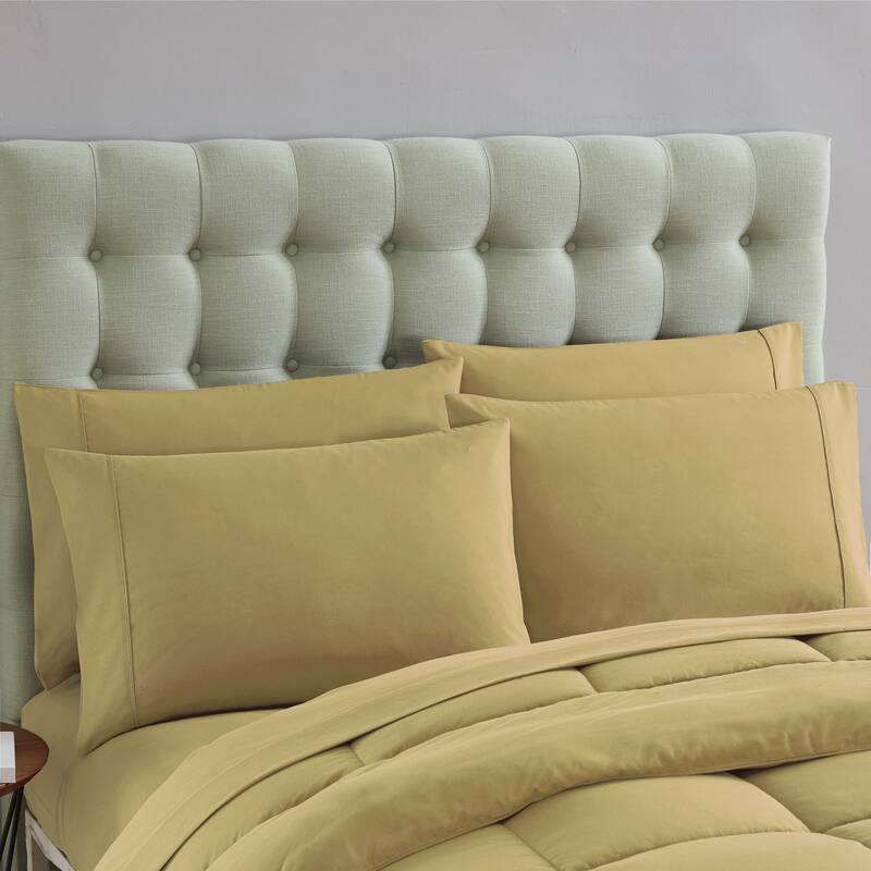 Sweet Home Collection Luxury Solid Bed-In-a-Bag with Sheet Set