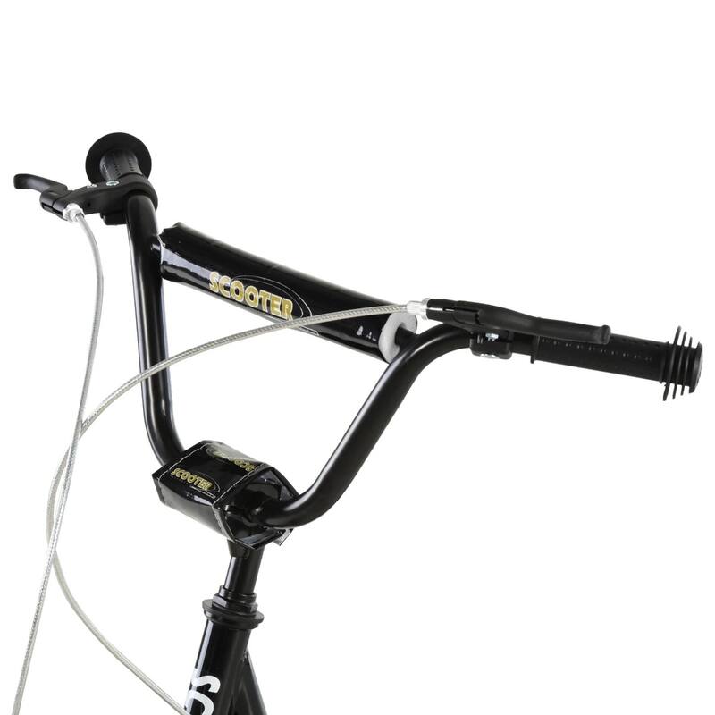 Steel Aluminum Kick Scooter with Adjustable Handlebar - 53.25"L x 22.75"W x 34.75"-37"H