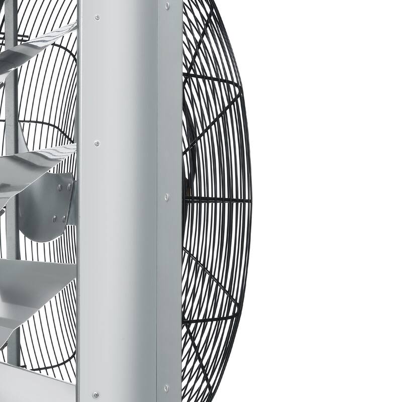 24" Shutter Exhaust Fan, High-speed 3320 CFM, Aluminum Wall Mount Attic Fan with AC-motor, Ventilation and Cooling