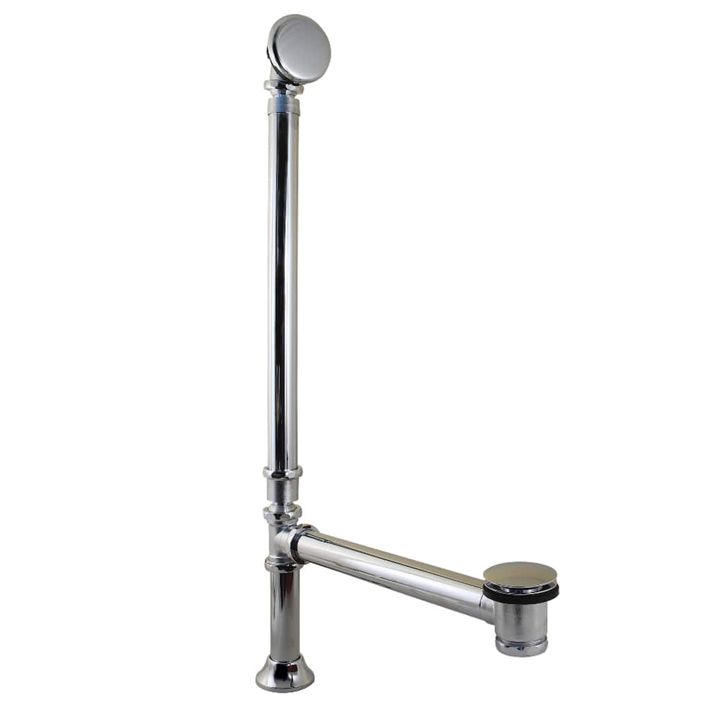 Vintage Swivel Ball Toe Touch Tub Waste and Overflow in Polished Chrome