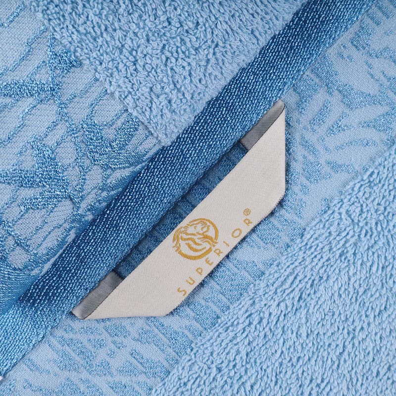 Superior Wisteria Cotton Floral Jacquard 12 Piece Bathroom Towel Set