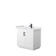 preview thumbnail 5 of 168, Miranda Single Vanity Set, Cultured Marble Top, No Mirror 36-Inch Single - White, Black Trim, White Cultured Marble Top