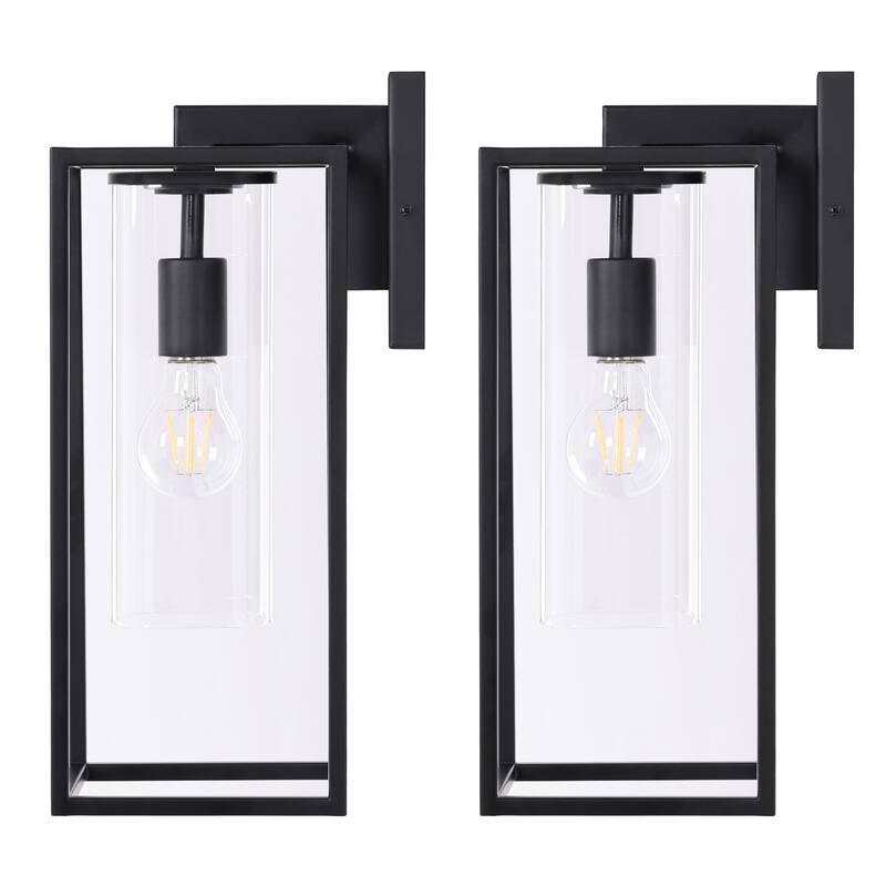 Outdoor Wall Sconce with Clear Glass Shade