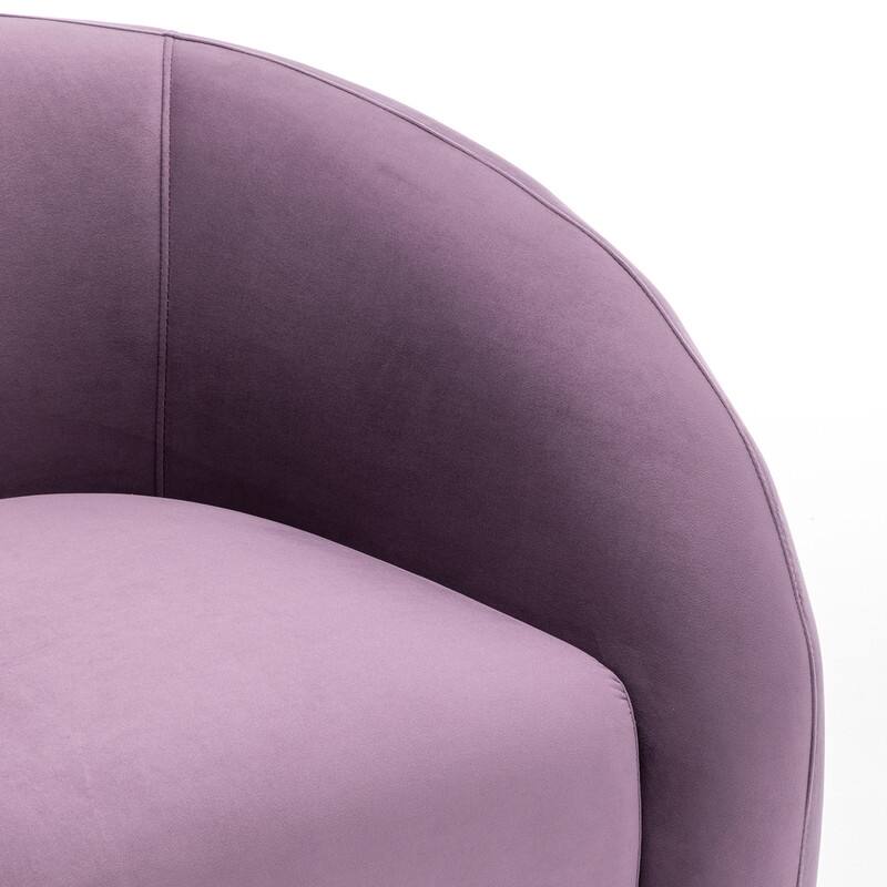 SEYNAR Modern Glam Velvet 360 Degree Swivel Accent Armchair with Tufted Back Set of 2