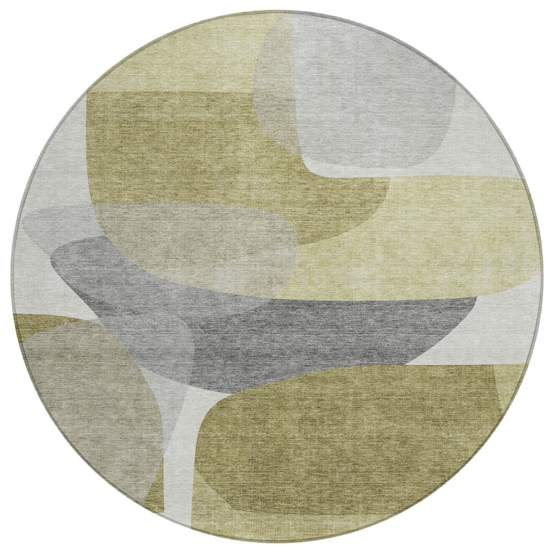 HomeRoots Abstract Transitional Rectangle Outdoor Rug