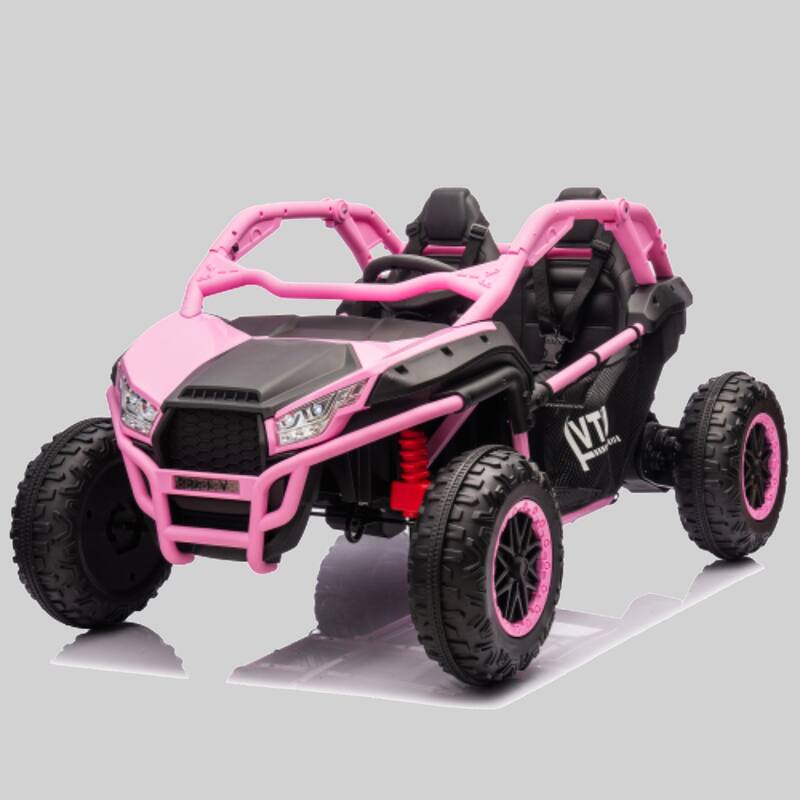 Kids 24V Two-Seater UTV Ride-On with Remote Control, Bluetooth, Four-Wheel Suspension, 3.73-4.97 MPH, for 3+ Years Old