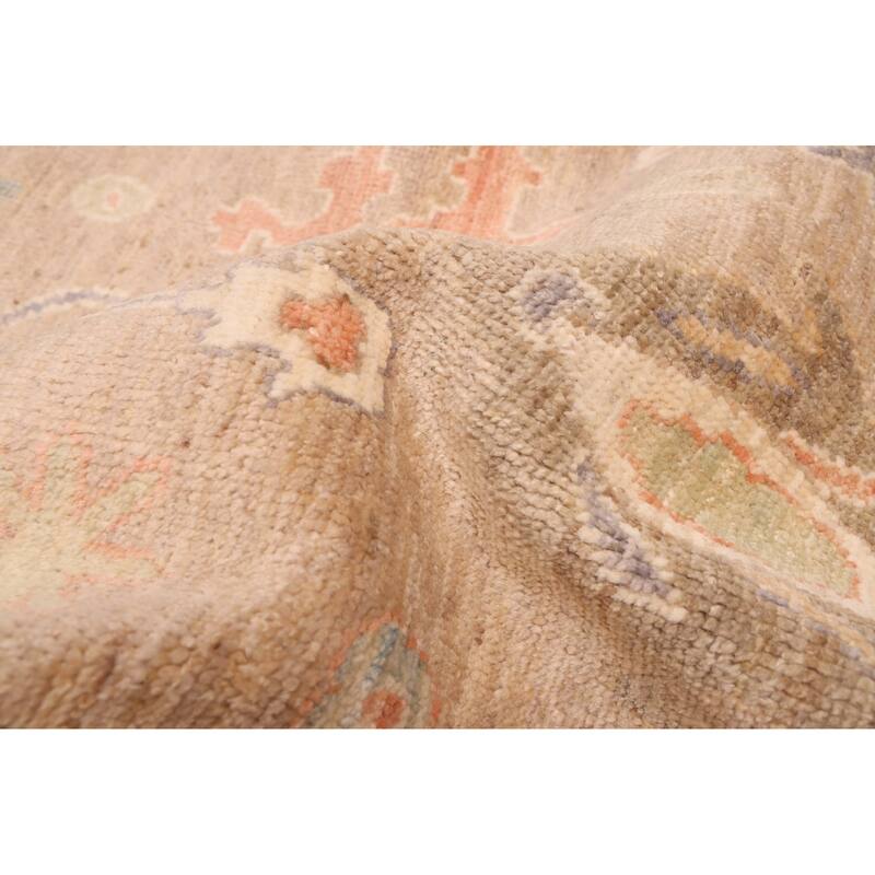 ECARPETGALLERY Hand-knotted Modern Oushak Brown Wool Rug - 8'1 x 9'8