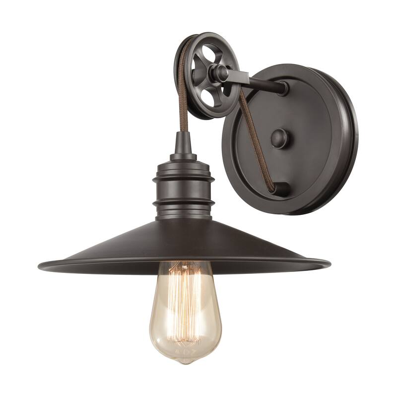 Spindle Wheel 42-inch Wide 4-Light Vanity Light in Oil Rubbed Bronze - 9