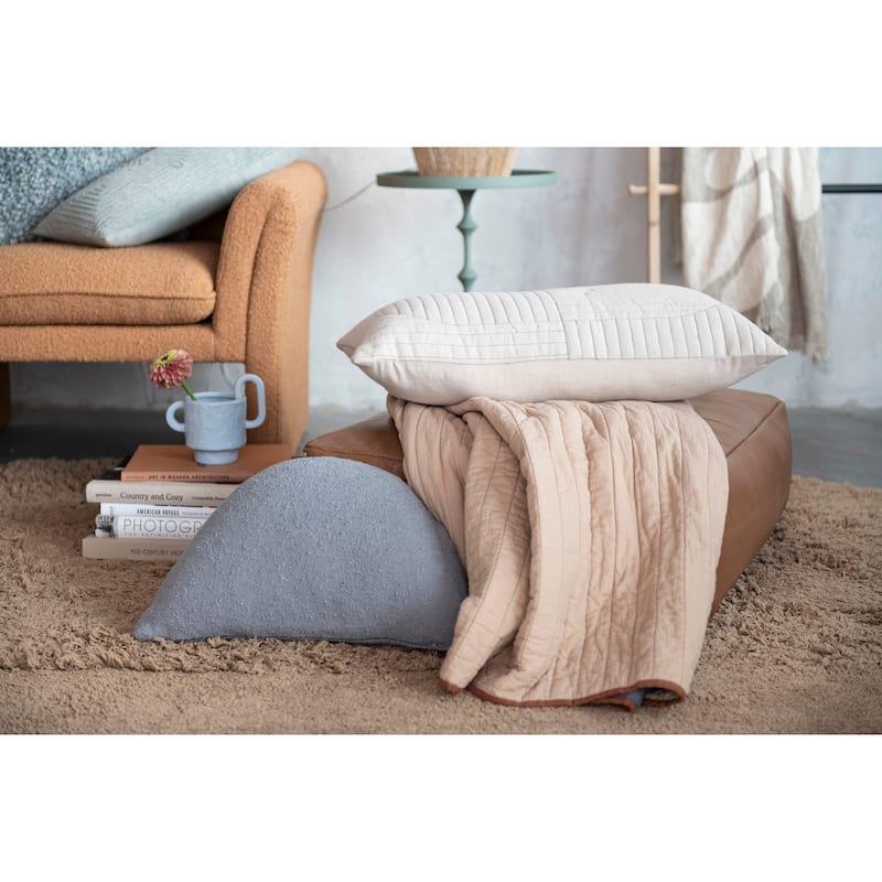 Woven Cotton Slub Throw Pillow