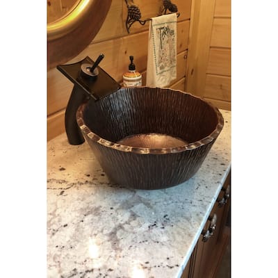 Forest Vessel Hammered Copper Sink (PVRTRDB)
