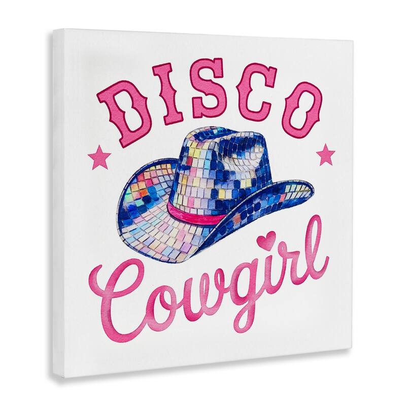 Stupell Disco Cowgirl & Hat Canvas Wall Art Design By Amanda Greenwood