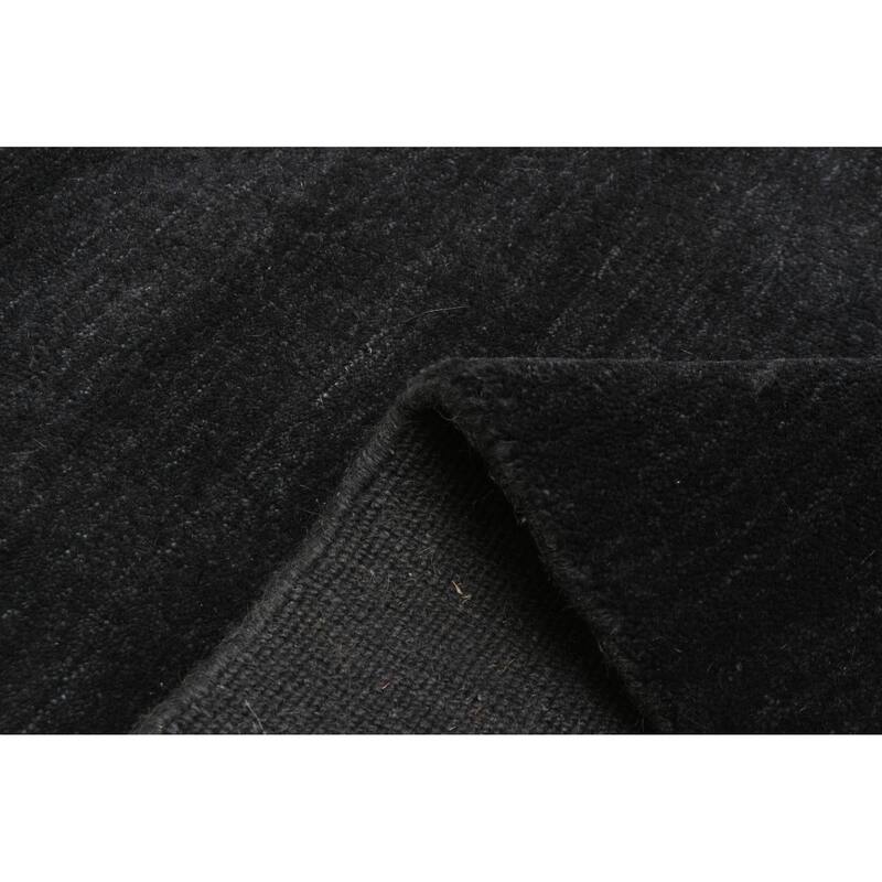 ECARPETGALLERY Hand Loomed Kashkuli Gabbeh Black Wool Rug - 4'9 x 7'9