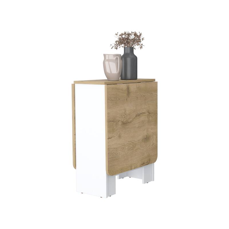 FM Furniture Kailua Folding Dining Table, Space-Saving, Foldable in 3 Forms