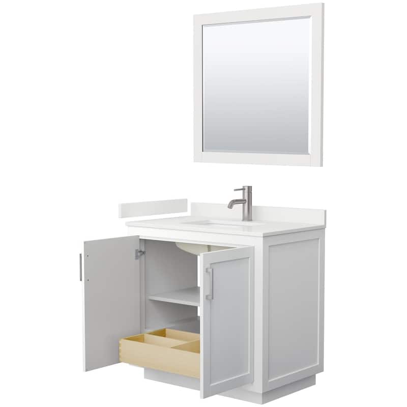 Wyndham Collection WCF292936S-QTZ-UNSM34 Miranda 36" Free Standing