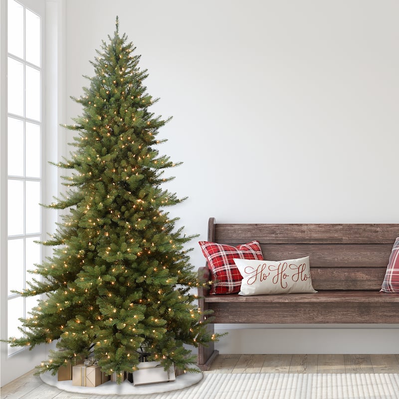 Puleo International 9 ft Pre-lit Royal Majestic Fraser Fir Artificial Christmas Tree - Green