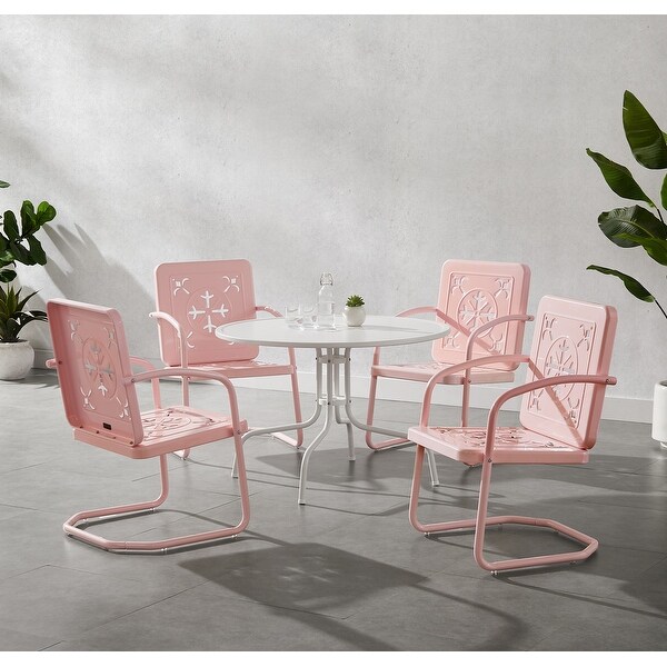 Crosley Azalea 5-Piece Round Retro Outdoor Dining Set - On Sale