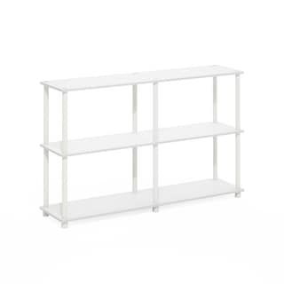 Furinno Turn-N-Tube 3-Tier Double Size Storage Display Rack, White ...