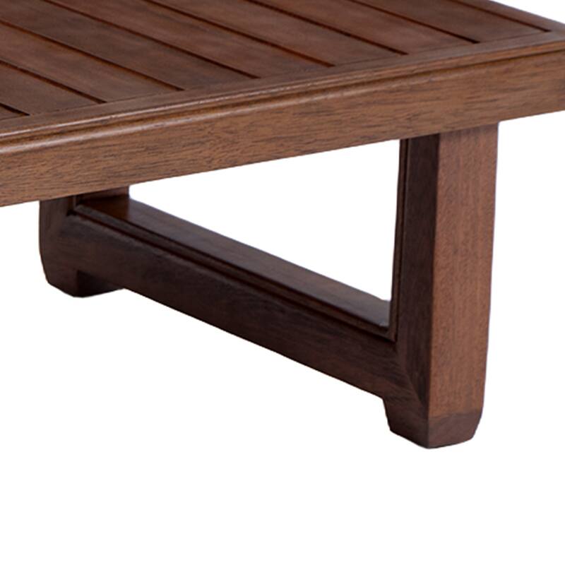 Rectangular Teak Wood Outdoor Patio Coffee Table