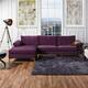 Velvet Upholstered L-Shape Sectional Sofa