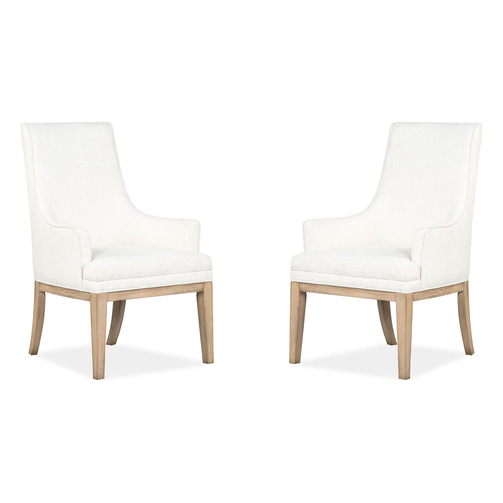 Magnussen Home Coventry Honey Maple Upholstered Host Chair Two Pack - 26.06''W x 26.19''D x 40.06''H